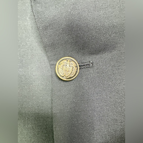 Ralph Ralph Lauren Blazer Jacket Men's 44L Black Classic Military Style Buttons - Picture 12 of 12